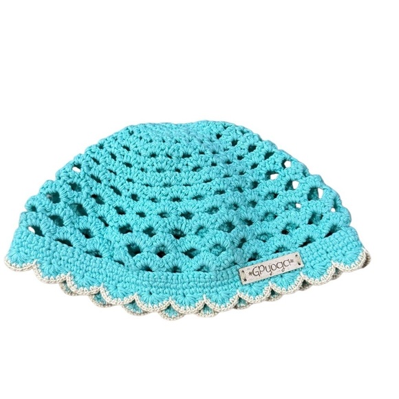 Gypsy Crochet Turquoise Beanie GP Yoga from Etsy Handmade main image 9